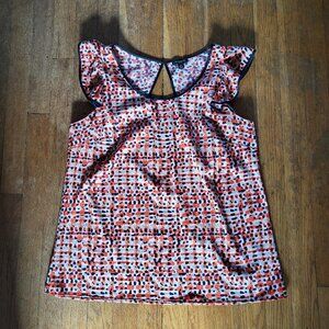 Ann Taylor Ruffle Sleeve Blouse - Sz 8 - EUC